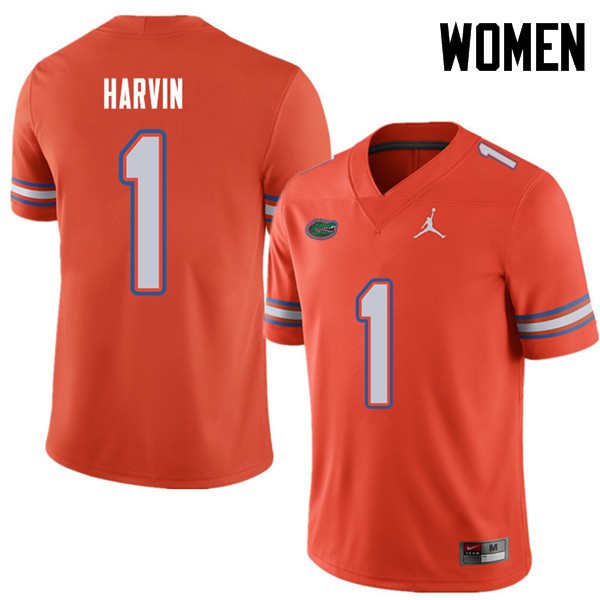 Jordan Brand Women #1 Percy Harvin Florida Gators College Football Jersey Orange